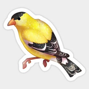 Cozy Goldfinch Sticker